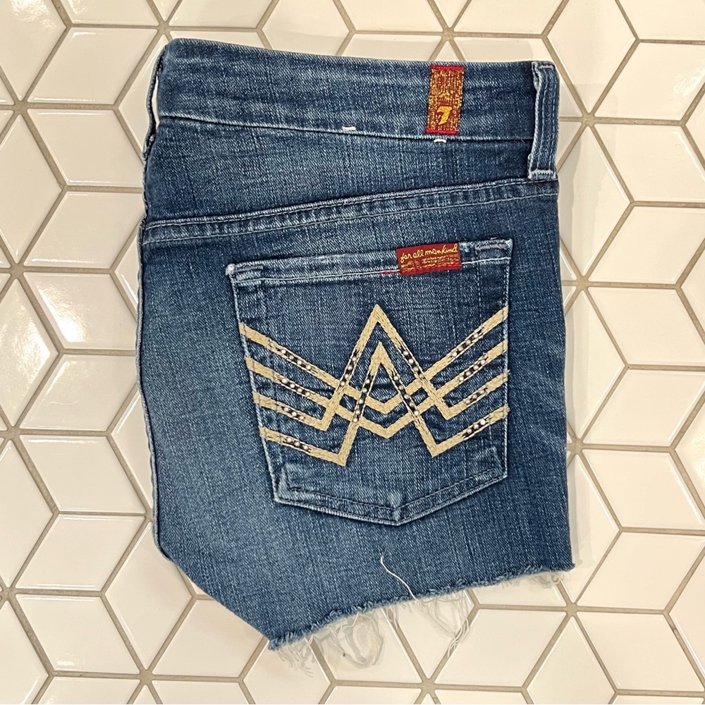 7 For All Mankind Cutoff Jean Shorts
